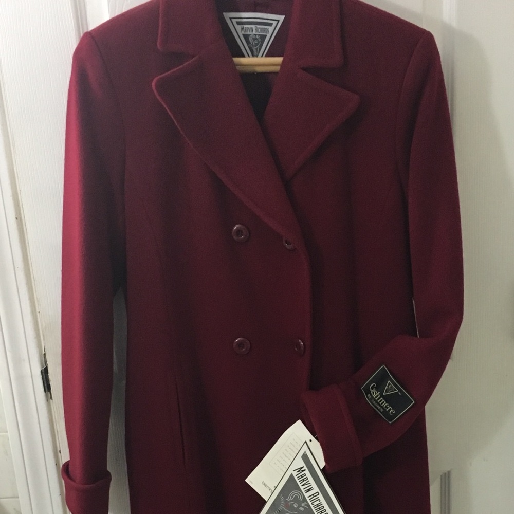 Red Cherry Cashmere Full Length Coat